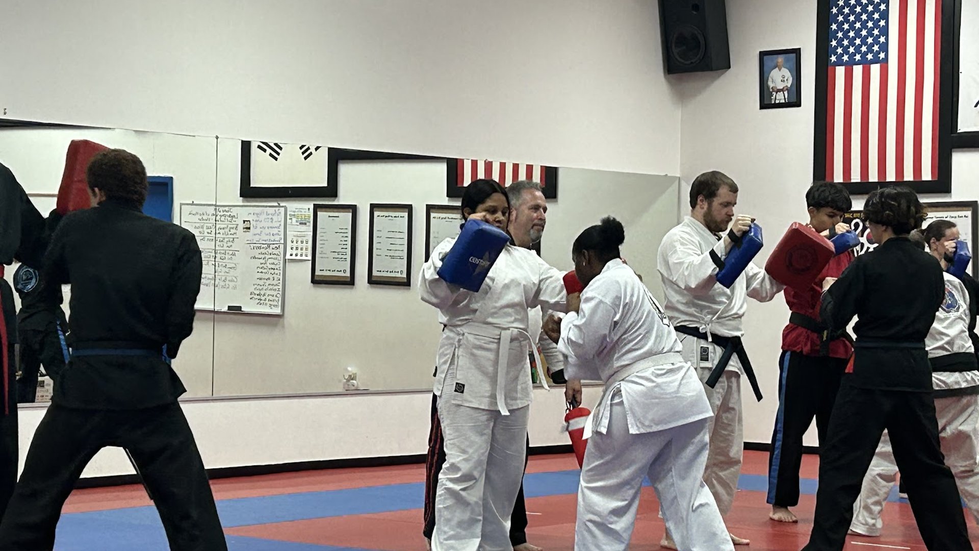 Adult Martial Arts class at Roman's Shin Karate near Yardville